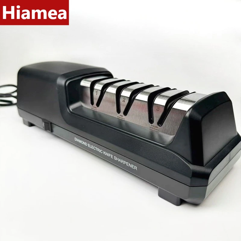 2025 HIAMEA 3-Stage Electric Knife Sharpener - Coarse/Fine/Polish, Premium Black, Fast&Safe, EU Plug for Kitchen/Outdoor/Travel
2025 HIAMEA 3-Stage Electric Knife Sharpener - Coarse/Fine/Polish, Premium Black, Fast&Safe, EU Plug for Kitchen/Outdoor/Travel