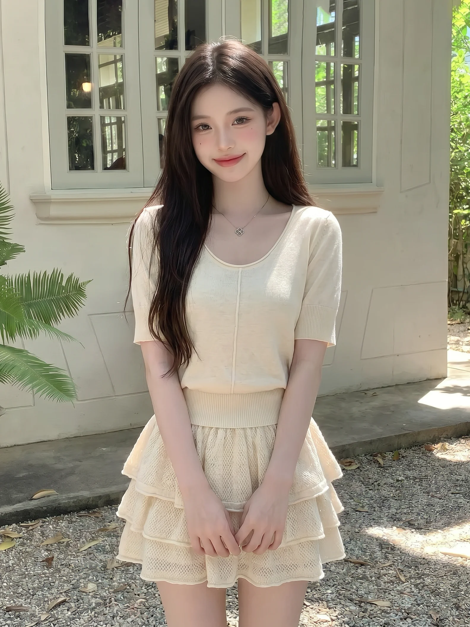 Korean Style Knitted Top And Cake Skirt Set Women's Summer Loose Casual Fashion Commute Short Sleeve Two Piece Set Creamy Style
Korean Style Knitted Top And Cake Skirt Set Women's Summer Loose Casual Fashion Commute Short Sleeve Two Piece Set Creamy Style