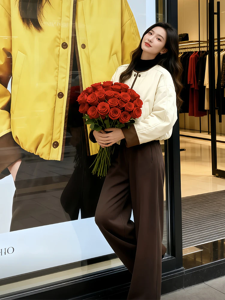 Модная корейская легкая хлопковая куртка для женщин, контрастная цветная хлопковая одежда для осени и зимы
Модная корейская легкая хлопковая куртка для женщин, контрастная цветная хлопковая одежда для осени и зимы