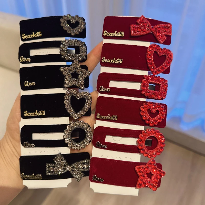 Vintage Velvet Hairpin Elegant Crystal Rhinestone BB Clip Hair Clips Barrettes Jewelry Korean Hair Accessories for Women
Vintage Velvet Hairpin Elegant Crystal Rhinestone BB Clip Hair Clips Barrettes Jewelry Korean Hair Accessories for Women