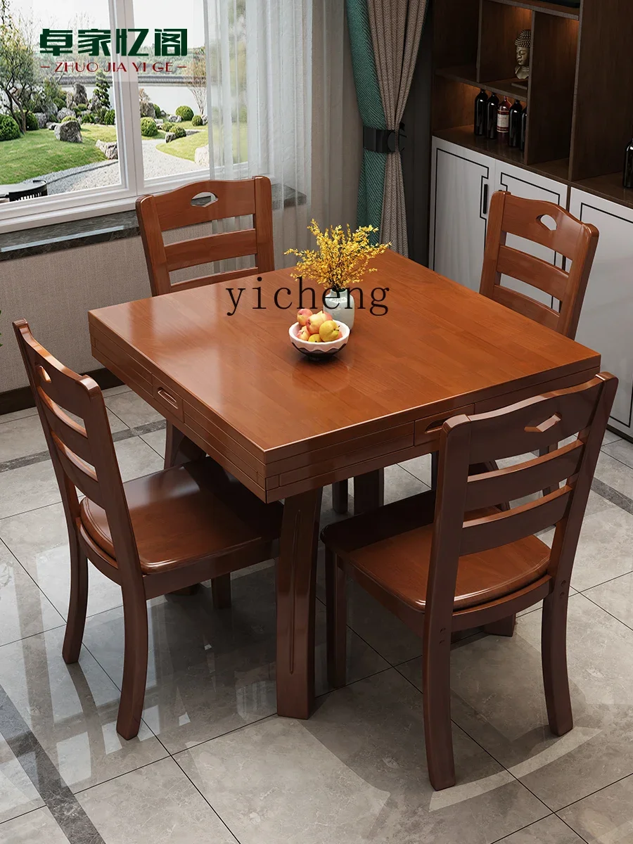 k 7 Solid Wood Retractable Dining Table Square Square round Dual-Use Folding round Table Home
k 7 Solid Wood Retractable Dining Table Square Square round Dual-Use Folding round Table Home