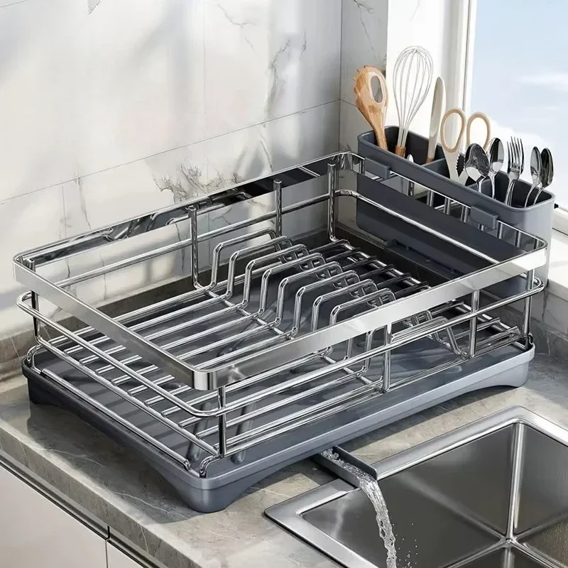 Plates Organizer Dish Drying Rack Kitchen Counter Large Dish Rack with Drainboard Rustproof Dish Drainer Utensil Holder Sink
Plates Organizer Dish Drying Rack Kitchen Counter Large Dish Rack with Drainboard Rustproof Dish Drainer Utensil Holder Sink