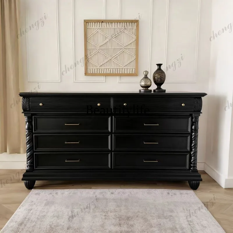 French solid wood locker American living room simple decorative cabinet against the wall
French solid wood locker American living room simple decorative cabinet against the wall