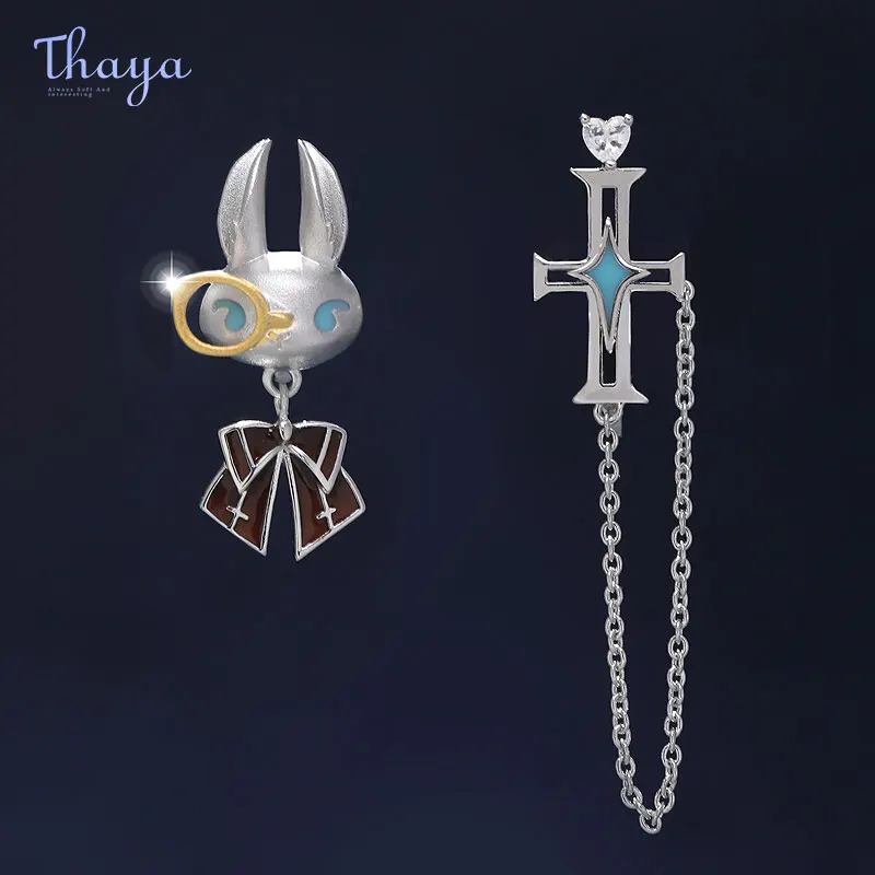 Thaya New Trendy Rabbit&Cross Design Female Earrings Clip Asymmetrical Fashion Women Cuff Earrings Without Piercing Fine Jewelry 
Thaya New Trendy Rabbit&Cross Design Female Earrings Clip Asymmetrical Fashion Women Cuff Earrings Without Piercing Fine Jewelry
