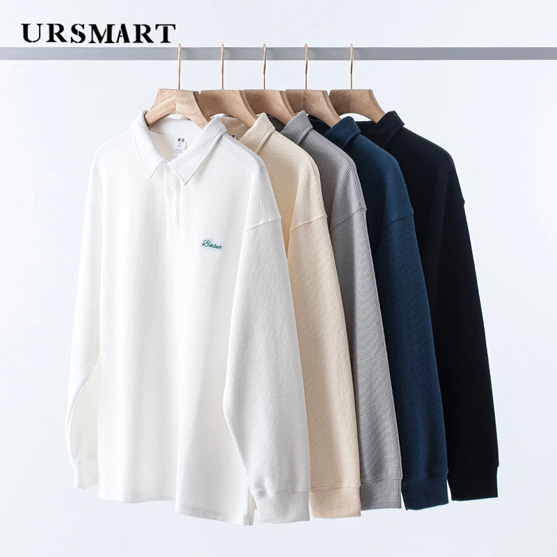 320g Waffle Polo Long sleeved Polo T-shirt loose and simple embroidered hoodies and sweatshirts for men
320g Waffle Polo Long sleeved Polo T-shirt loose and simple embroidered hoodies and sweatshirts for men