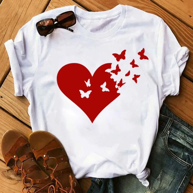 Women's Short Sleeve T-shirt Fashion Love Print Instagram Base Shirt Harajuku Aesthetic Clothes Graphic T Shirts
Women's Short Sleeve T-shirt Fashion Love Print Instagram Base Shirt Harajuku Aesthetic Clothes Graphic T Shirts