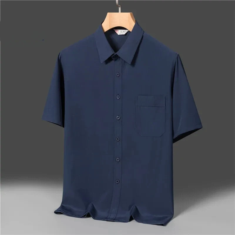 Men Ice Silk Short Sleeve Shirt Thin Loose Casual Blouse For Elderly Father Grandpa Summer
Men Ice Silk Short Sleeve Shirt Thin Loose Casual Blouse For Elderly Father Grandpa Summer
