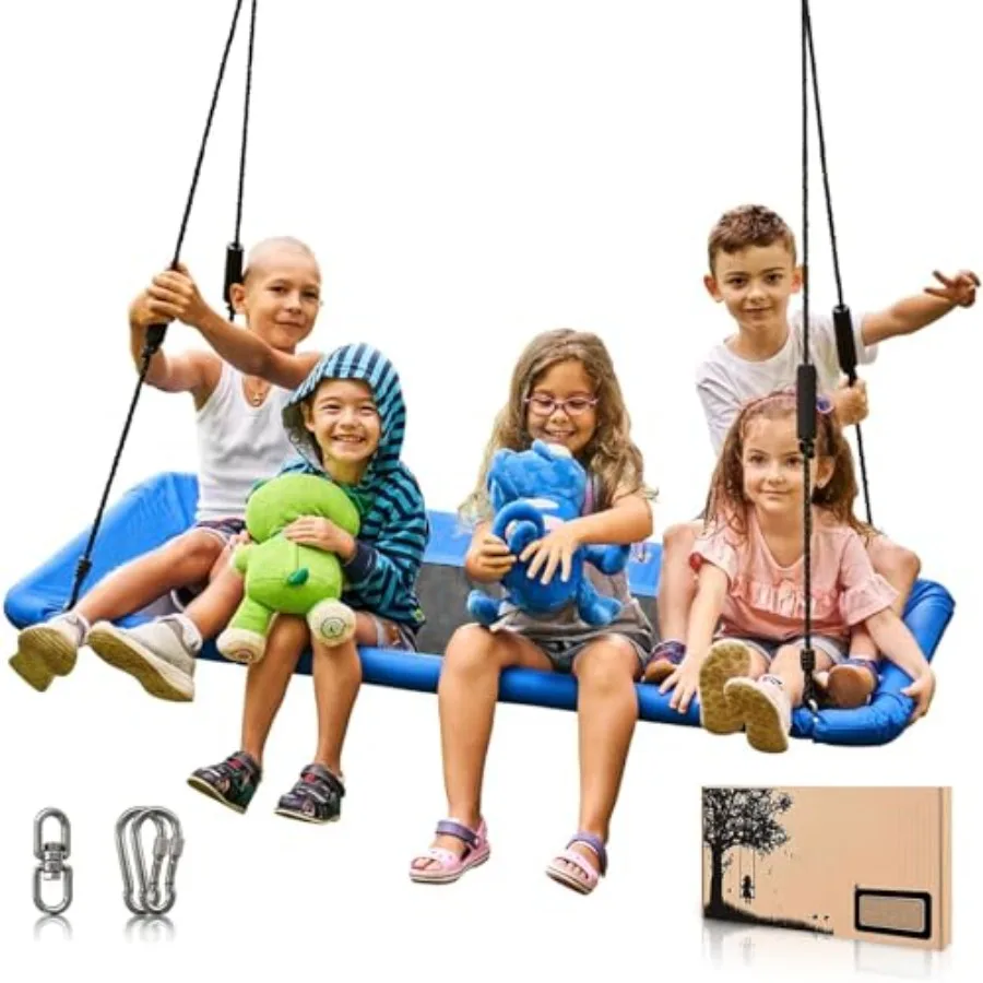 60-Inch Heavy-Duty Rectangle Platform Swing for Backyards - 700lb Capacity Waterproof Outdoor and Adults Tree Swing 900D Oxford
60-Inch Heavy-Duty Rectangle Platform Swing for Backyards - 700lb Capacity Waterproof Outdoor and Adults Tree Swing 900D Oxford