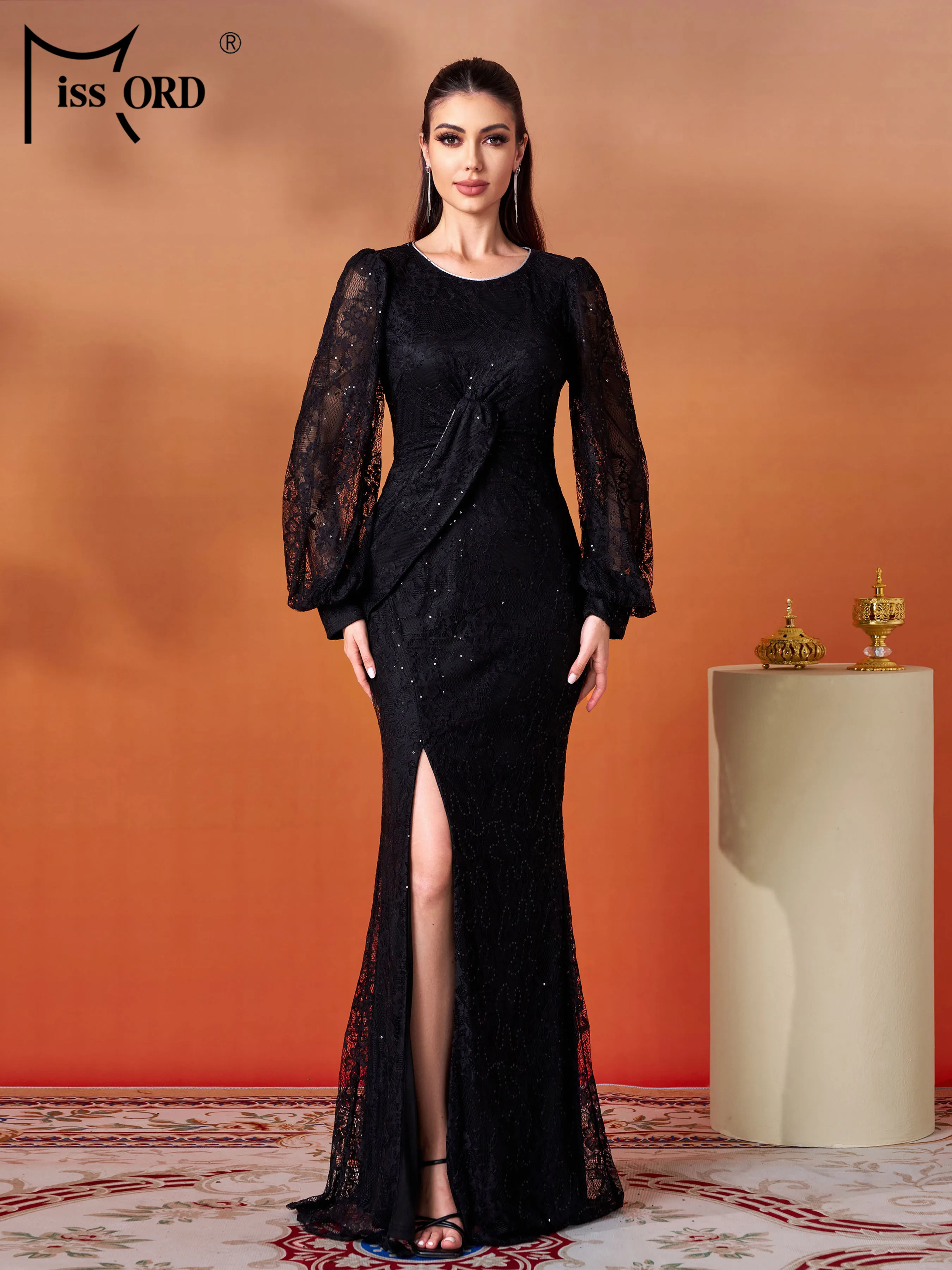Missord New Round Neck Black Split Evening Gown Wedding Birthday Party High Quality Luxury Formal Occasion Graduation Dresses
Missord New Round Neck Black Split Evening Gown Wedding Birthday Party High Quality Luxury Formal Occasion Graduation Dresses