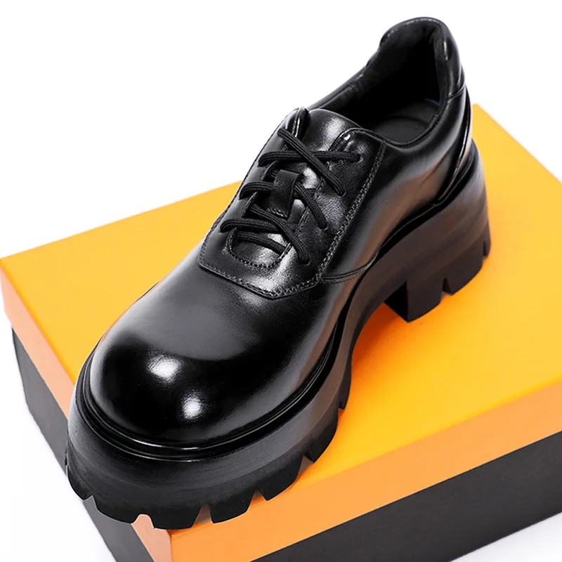 New Luxury Men Derby Shoes Genuine Leather Thick Sole British Height Increase Business Casual Derss Shoes Fashion Wedding Shoes
New Luxury Men Derby Shoes Genuine Leather Thick Sole British Height Increase Business Casual Derss Shoes Fashion Wedding Shoes