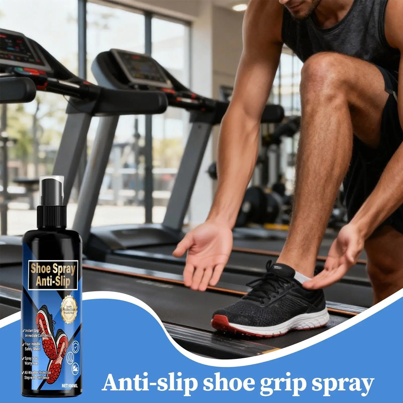 Shoe Grip Spray Anti Slip Enhancer 100ml Sports Safety Traction Liquid for Basketball Soccer Tennis Golf Hiking Boots Sneakers
Shoe Grip Spray Anti Slip Enhancer 100ml Sports Safety Traction Liquid for Basketball Soccer Tennis Golf Hiking Boots Sneakers