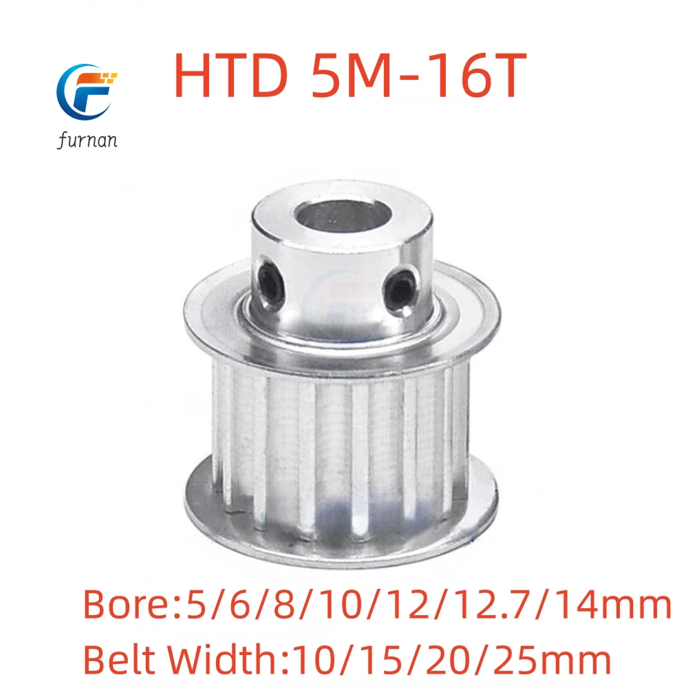 BF Type 16Teeth HTD 5M Timing Pulley Bore 5/6/8/10/12/12.7/14mm for 10/15/20/25mm Width Belt Used In Linear Pulley 5GT
BF Type 16Teeth HTD 5M Timing Pulley Bore 5/6/8/10/12/12.7/14mm for 10/15/20/25mm Width Belt Used In Linear Pulley 5GT