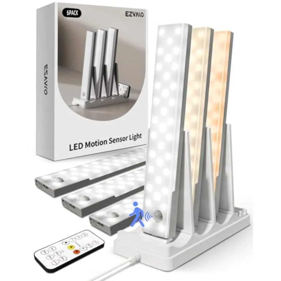 Under Cabinet Lighting with Charging Station, 2000mAh Rechargeable Wireless Motion Sensor Lights, 3 Color Temps, Dimmable, Time
Under Cabinet Lighting with Charging Station, 2000mAh Rechargeable Wireless Motion Sensor Lights, 3 Color Temps, Dimmable, Time
