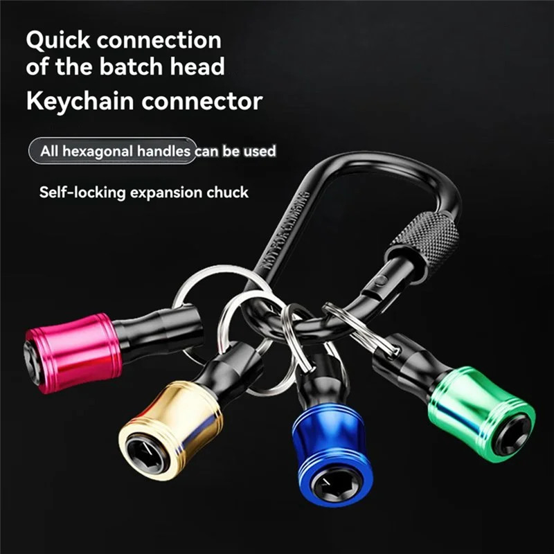 A82I-4PCS Colorful 1/4 Hexagonal Handle Bit Conversion Rod Keychain Type Hexagonal Bit Storage Quick Connect Rod
A82I-4PCS Colorful 1/4 Hexagonal Handle Bit Conversion Rod Keychain Type Hexagonal Bit Storage Quick Connect Rod