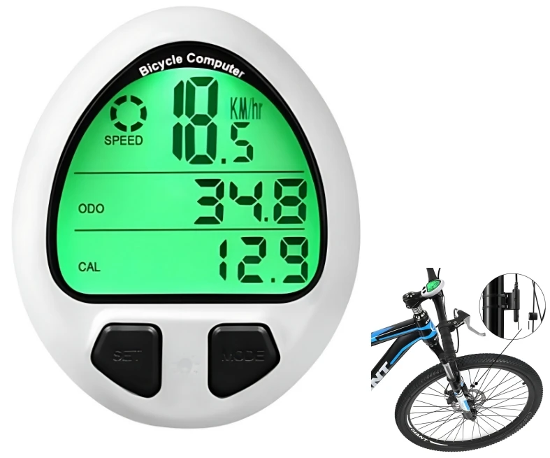Wired Bicycle Computer Speedometer with Backlight Multi-Function Bike Odometer with Temperature & Maintenance Reminder
Wired Bicycle Computer Speedometer with Backlight Multi-Function Bike Odometer with Temperature & Maintenance Reminder