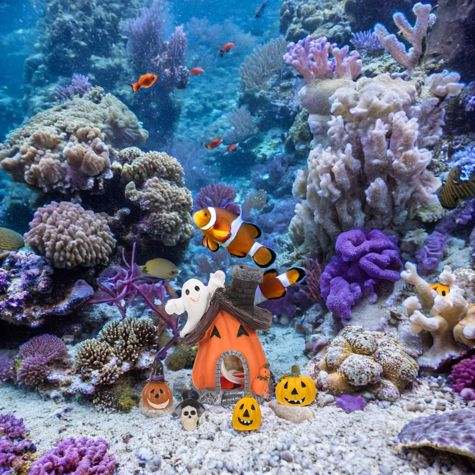 5Pcs Halloween Pumpkin Decoration Fish Tank Pumpkin Resin Ornament Party Scene Layout Fish Tank Decoration
5Pcs Halloween Pumpkin Decoration Fish Tank Pumpkin Resin Ornament Party Scene Layout Fish Tank Decoration