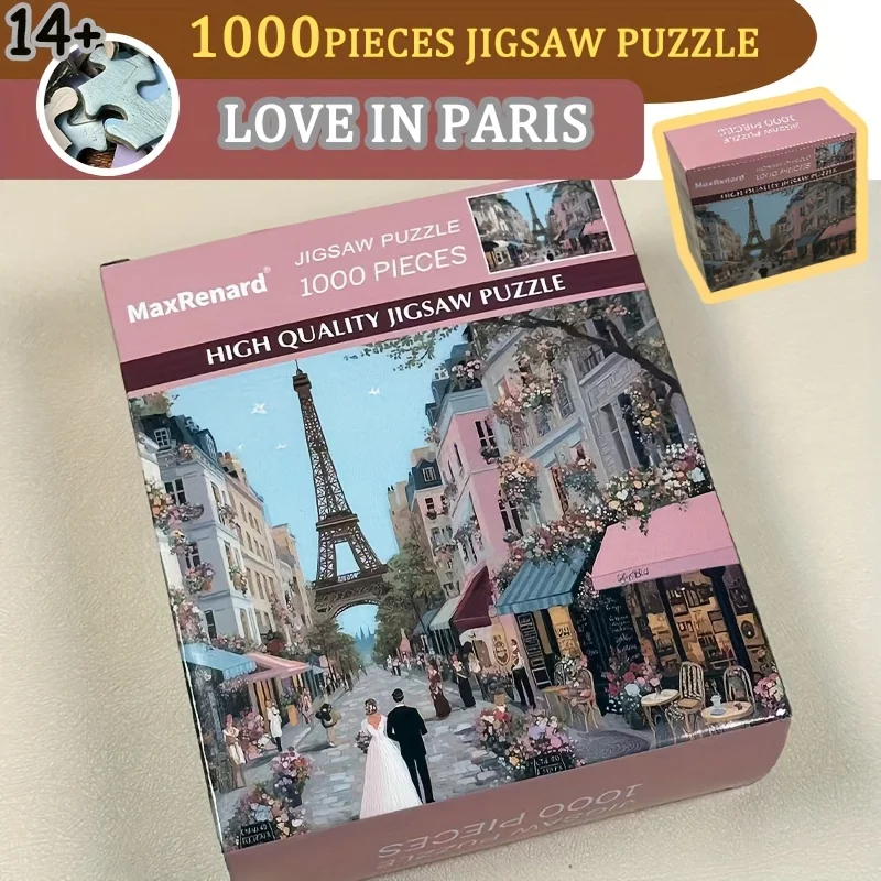 Mini Jigsaw Puzzles for Adults, Love in Paris, Mixed Color Jigsaw, Best Christmas Gifts, 38x26cm, 15x10.2in, 1 Box, 1000 PCs
Mini Jigsaw Puzzles for Adults, Love in Paris, Mixed Color Jigsaw, Best Christmas Gifts, 38x26cm, 15x10.2in, 1 Box, 1000 PCs