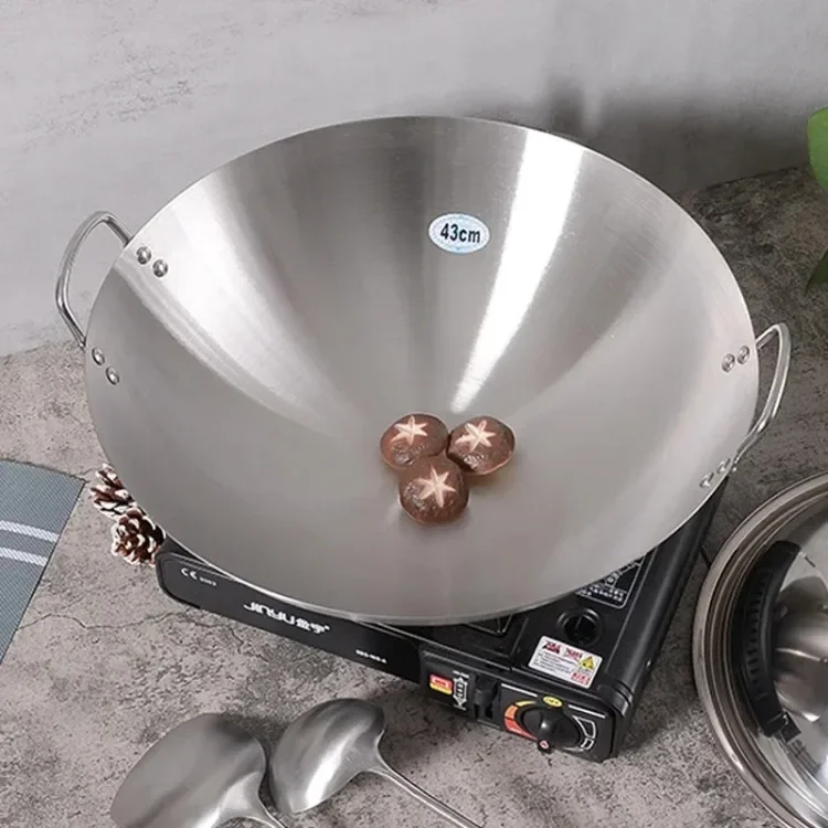 Stainless Steel Chinese Traditional Wok Round Bottom Wok Large Capacity Sauté Pan Restaurant Household Frying Pan
Stainless Steel Chinese Traditional Wok Round Bottom Wok Large Capacity Sauté Pan Restaurant Household Frying Pan