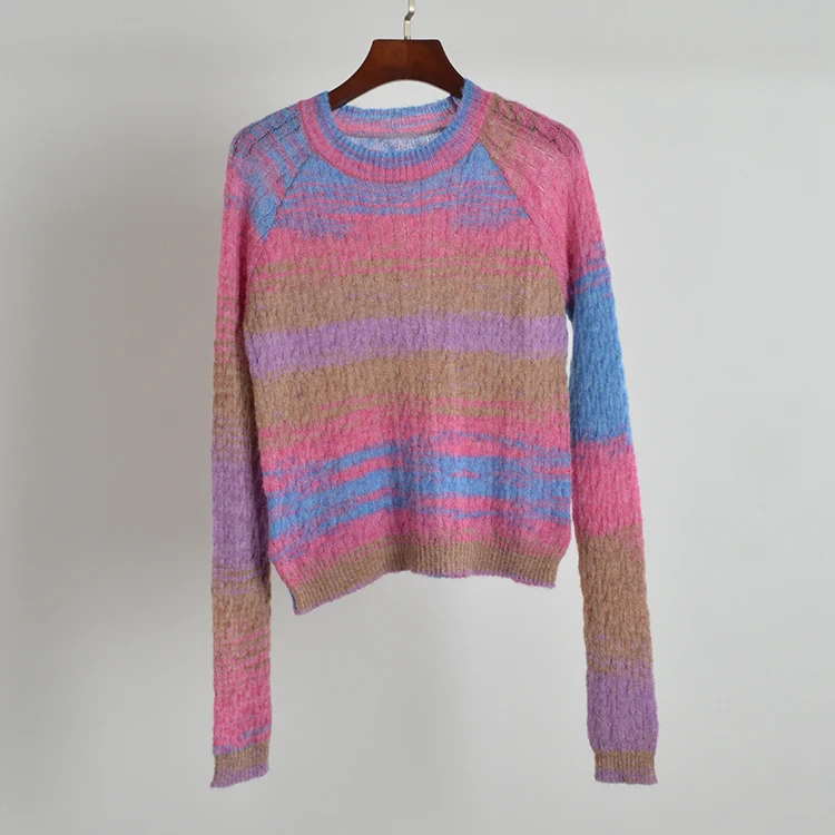 Rainbow Stripes Thin Woolen Knitted Sweater round Ne Base irt for Women Spring Autumn New Arrival 2023 Commute Sle Long...
Rainbow Stripes Thin Woolen Knitted Sweater round Ne Base irt for Women Spring Autumn New Arrival 2023 Commute Sle Long...