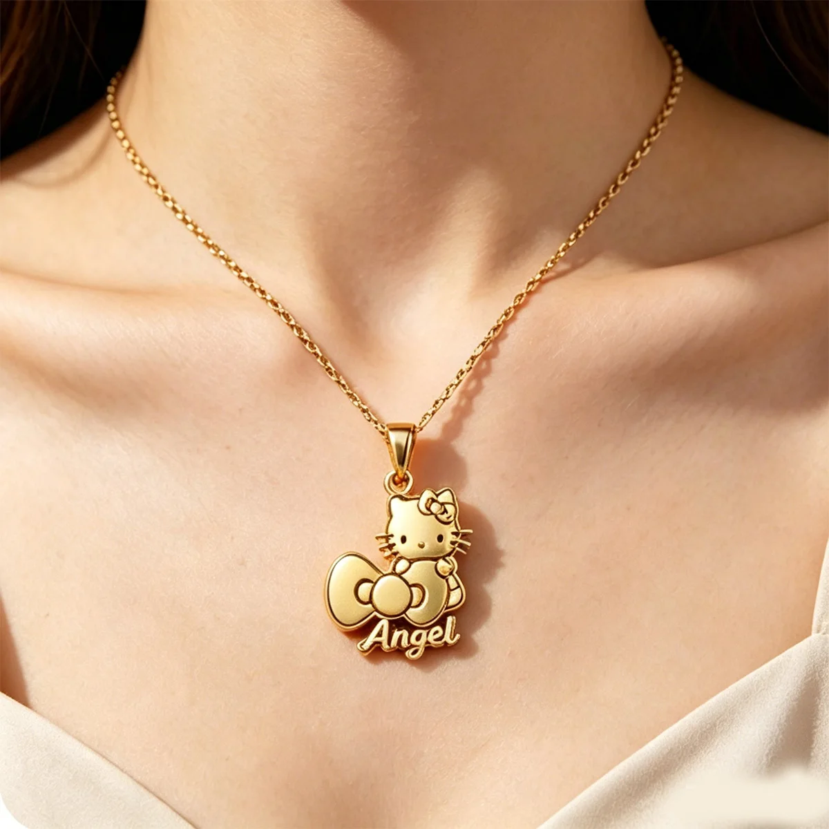 Personalized Bow Hello Kitty Name Necklace for Women Stainless Steel Custom Name Necklace Birthday Party Jewelry Gift
Personalized Bow Hello Kitty Name Necklace for Women Stainless Steel Custom Name Necklace Birthday Party Jewelry Gift