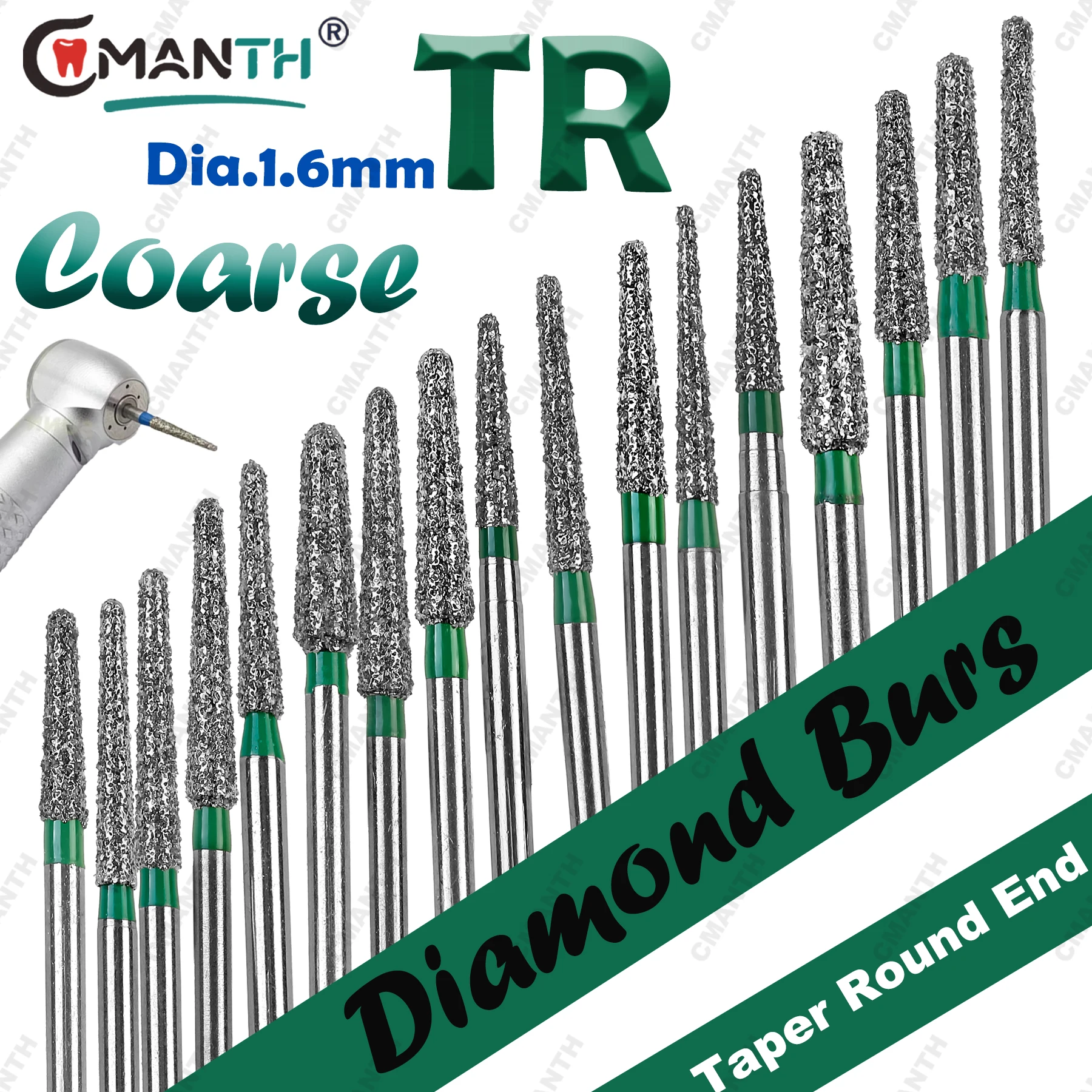 TR Type Dental Diamond Burs Grit Coarse Green Dentistry Strawberries For High Speed Turbine Polishing Teeth Whitening Tools 10Pc
TR Type Dental Diamond Burs Grit Coarse Green Dentistry Strawberries For High Speed Turbine Polishing Teeth Whitening Tools 10Pc
