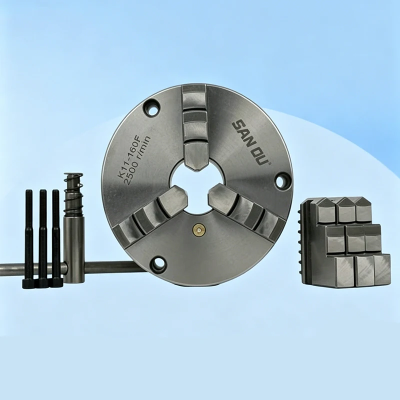 3 Jaw Self-centering Chuck 160mm SANOU Brand Precision Metal Lathe Chuck K11-160F Manual Type
3 Jaw Self-centering Chuck 160mm SANOU Brand Precision Metal Lathe Chuck K11-160F Manual Type