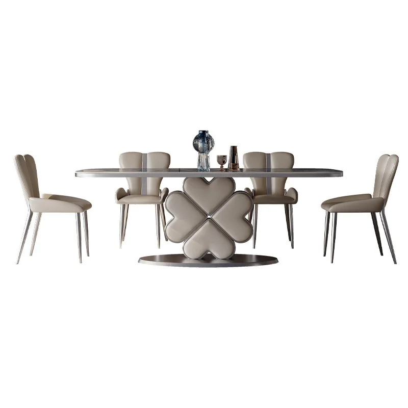 Italian luxury stone rock slab dining table, rectangular modern simplicity, light luxury and high-end villa meal
Italian luxury stone rock slab dining table, rectangular modern simplicity, light luxury and high-end villa meal
