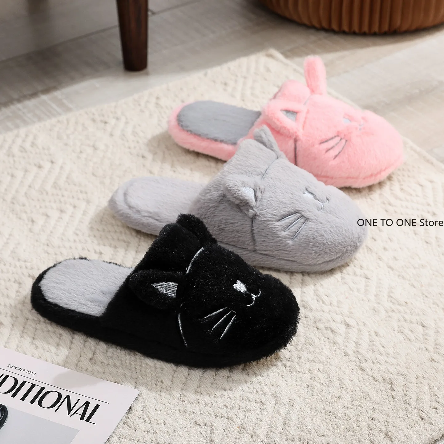 Hot Sale Womens Plush Cat Slippers Winter Warm Cozy Indoor House Shoes Soft EVA Sole Non-Slip Design Slippers Wholesale Size 44
Hot Sale Womens Plush Cat Slippers Winter Warm Cozy Indoor House Shoes Soft EVA Sole Non-Slip Design Slippers Wholesale Size 44