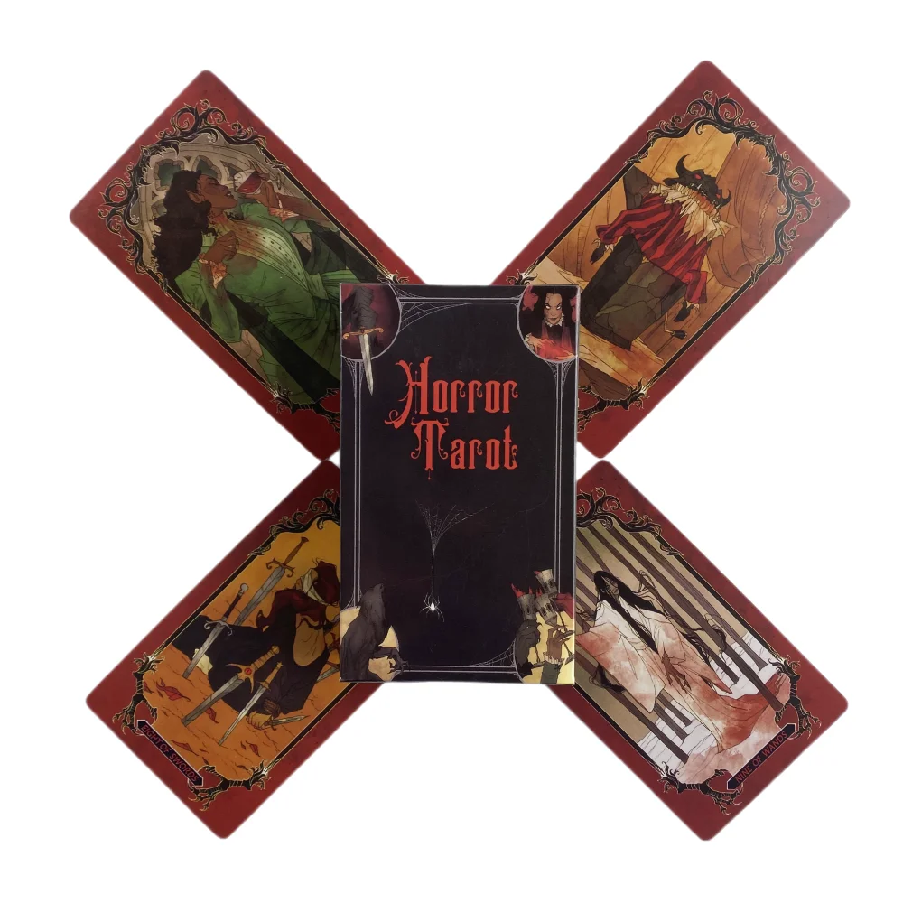Horror Tarot Deck Card Game Full English Fortune Divination Tarot Cards For Beginner ,Suitable For Family Gathering Board Game
Horror Tarot Deck Card Game Full English Fortune Divination Tarot Cards For Beginner ,Suitable For Family Gathering Board Game