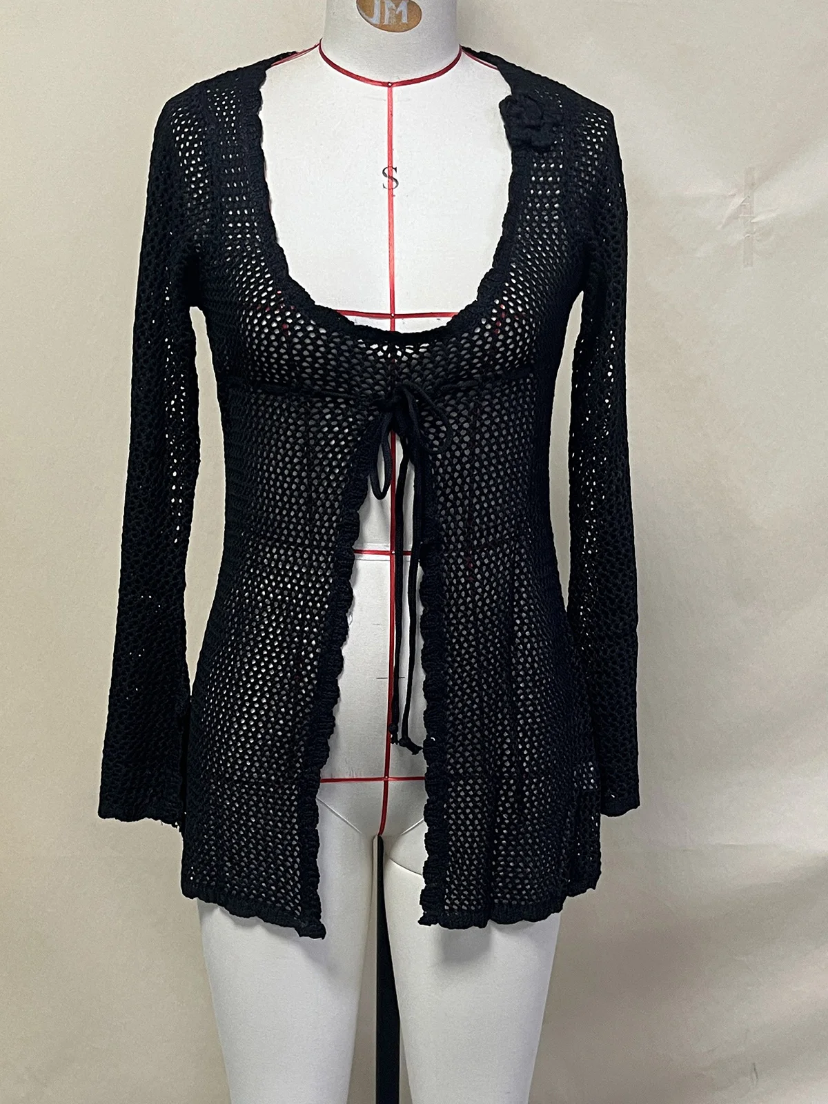 Sexy Long Sleeve Hollow Out Crochet Knitted Tunic Beach Cover Up Cover-ups Beach Dress Beach Wear Beachwear Female Women V5525
Sexy Long Sleeve Hollow Out Crochet Knitted Tunic Beach Cover Up Cover-ups Beach Dress Beach Wear Beachwear Female Women V5525