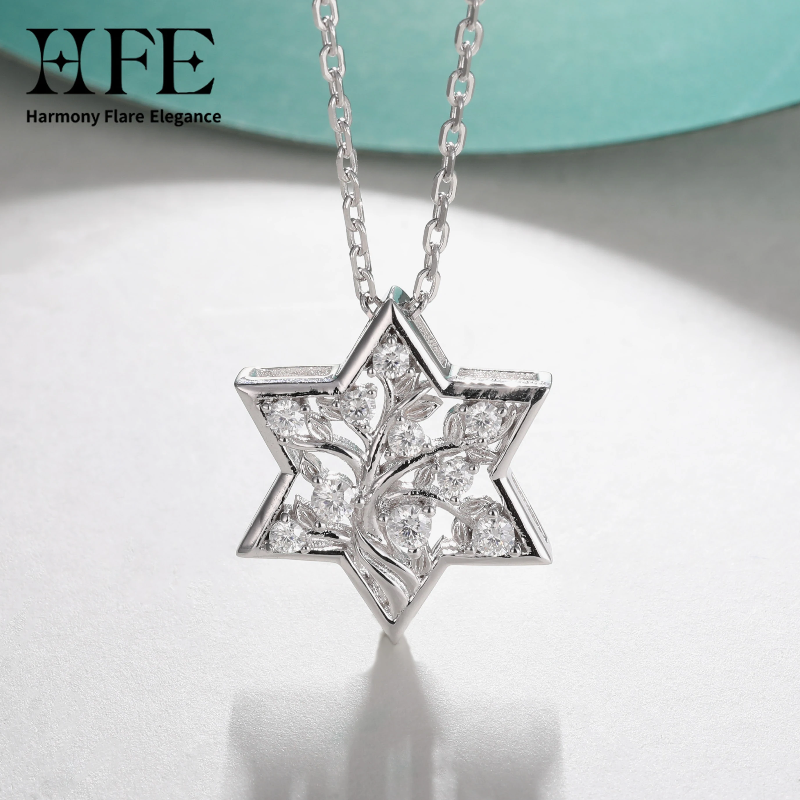 HFE Star of David Full Moissanite Pendant Necklace K Gold 925 Sterling Silver Adjustable Chain Birthday Gift Religious Jewellery
HFE Star of David Full Moissanite Pendant Necklace K Gold 925 Sterling Silver Adjustable Chain Birthday Gift Religious Jewellery