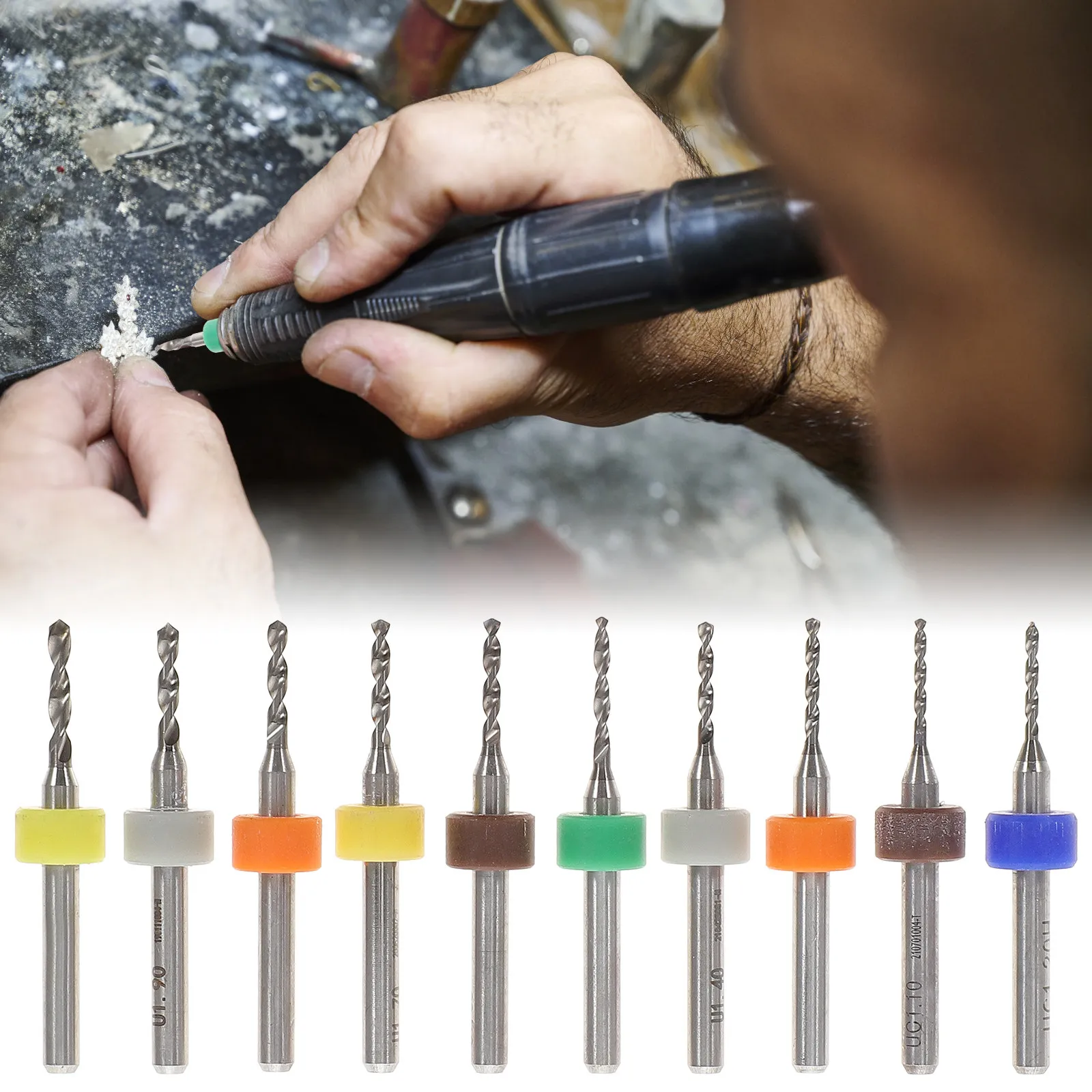30Pcs Micro Drill Bit Set High Hardness Tungsten Carbide Drill Bits for Pcb Engraving Jewelry Making Stone Crystal Drilling
30Pcs Micro Drill Bit Set High Hardness Tungsten Carbide Drill Bits for Pcb Engraving Jewelry Making Stone Crystal Drilling