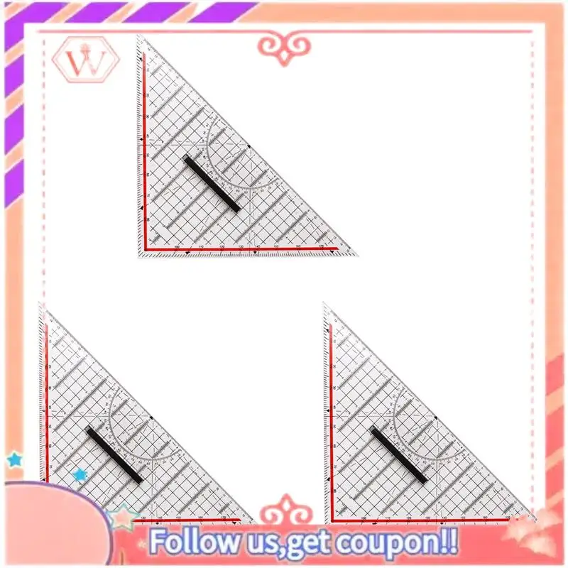 Upgraded 3Pc 30CM Drawing Triangle Ruler Multi-Function Drawing Design Ruler With Handle Protractor Measurement Ruler Stationery
Upgraded 3Pc 30CM Drawing Triangle Ruler Multi-Function Drawing Design Ruler With Handle Protractor Measurement Ruler Stationery
