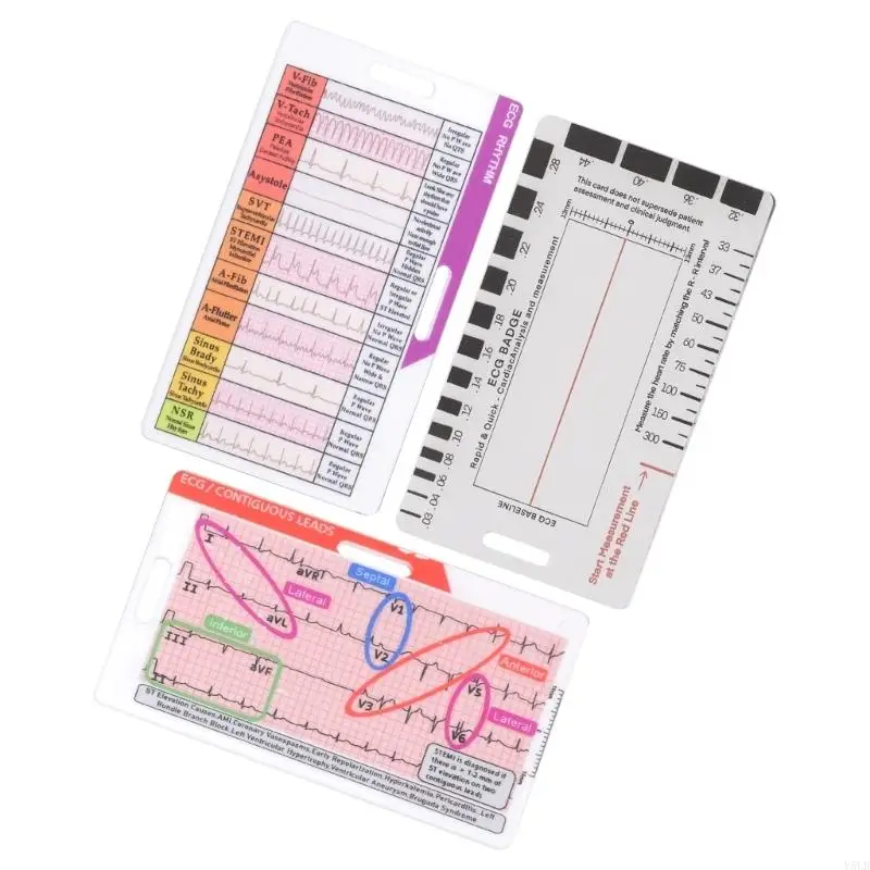 Y5LB 3 шт. профессиональная 7-ступенчатая линейка, портативная карманная карта-руководство для интерпретации ЭКГ
Y5LB 3 шт. профессиональная 7-ступенчатая линейка, портативная карманная карта-руководство для интерпретации ЭКГ