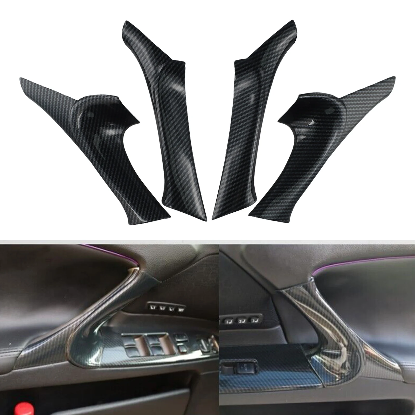 4pcs Car Innner Door Armrest Panel Trim Carbon Fiber Look Stickers Interior Accessories For Lexus IS F250 F350 2006-2013
4pcs Car Innner Door Armrest Panel Trim Carbon Fiber Look Stickers Interior Accessories For Lexus IS F250 F350 2006-2013