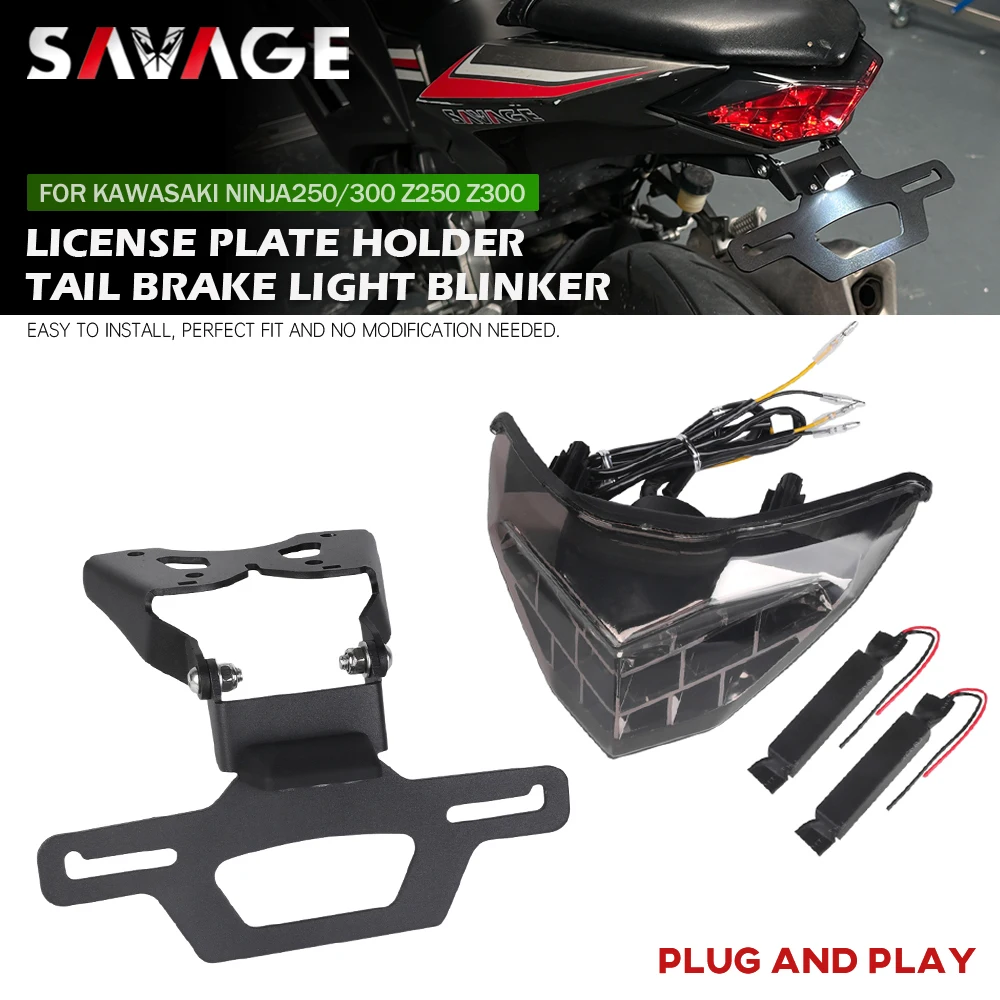 Для Kawasaki Ninja 250 300 Z250 Z300 мотоциклетный складной держатель номерного знака задний светодиодный стоп-сигнал указатель поворота Fender Eliminator 
Для Kawasaki Ninja 250 300 Z250 Z300 мотоциклетный складной держатель номерного знака задний светодиодный стоп-сигнал указатель поворота Fender Eliminator