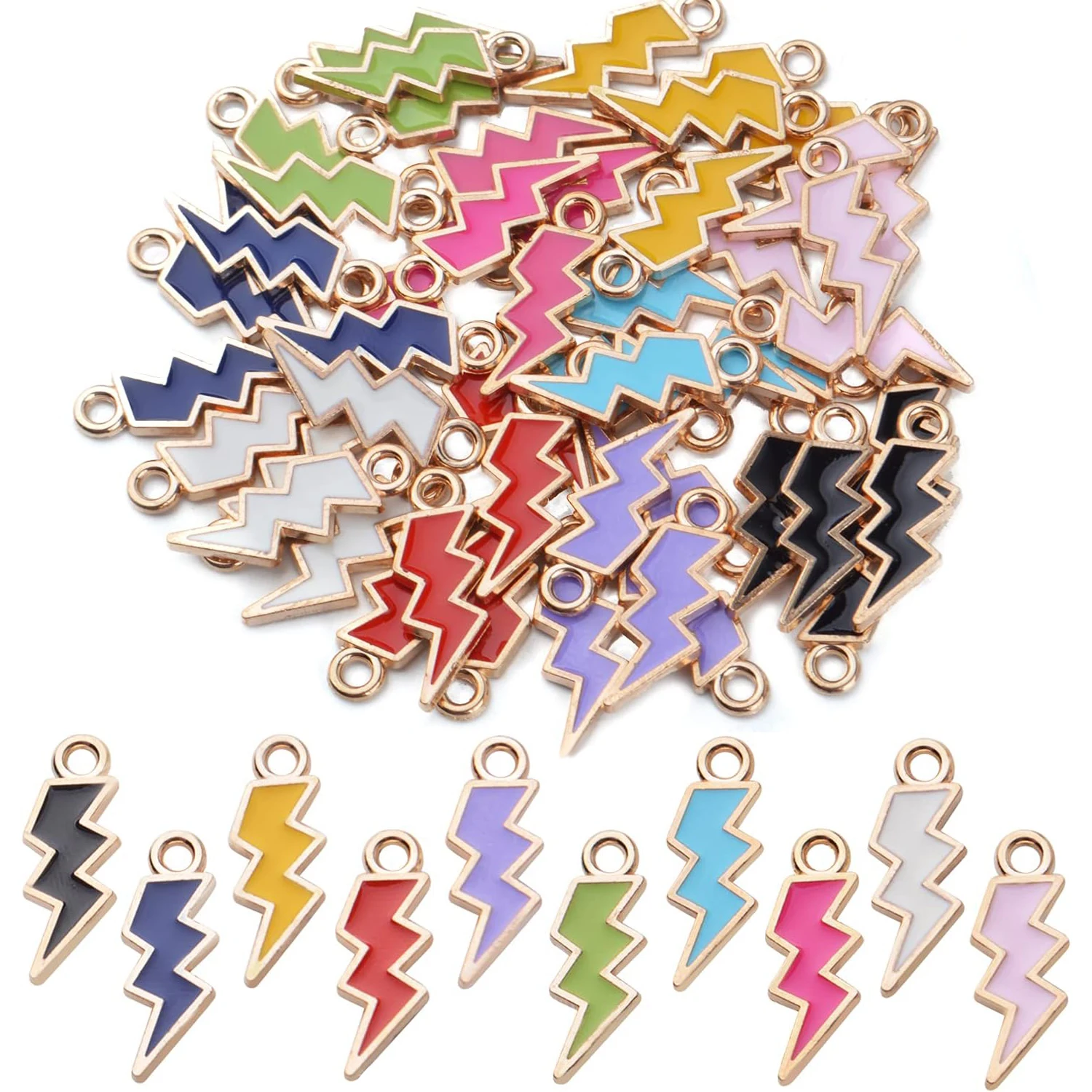 50 шт. эмалированных подвесок-молний, позолоченные, из сплава, в форме молнии, небесные подвески-шармы для браслетов и ожерелий
50 шт. эмалированных подвесок-молний, позолоченные, из сплава, в форме молнии, небесные подвески-шармы для браслетов и ожерелий