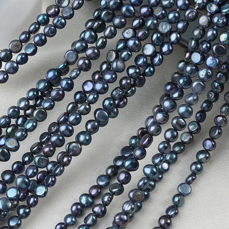 Natural 15"6-7mm Black Blue Shaped Pearl Baroque DIY Material Pearl Necklace
Natural 15"6-7mm Black Blue Shaped Pearl Baroque DIY Material Pearl Necklace