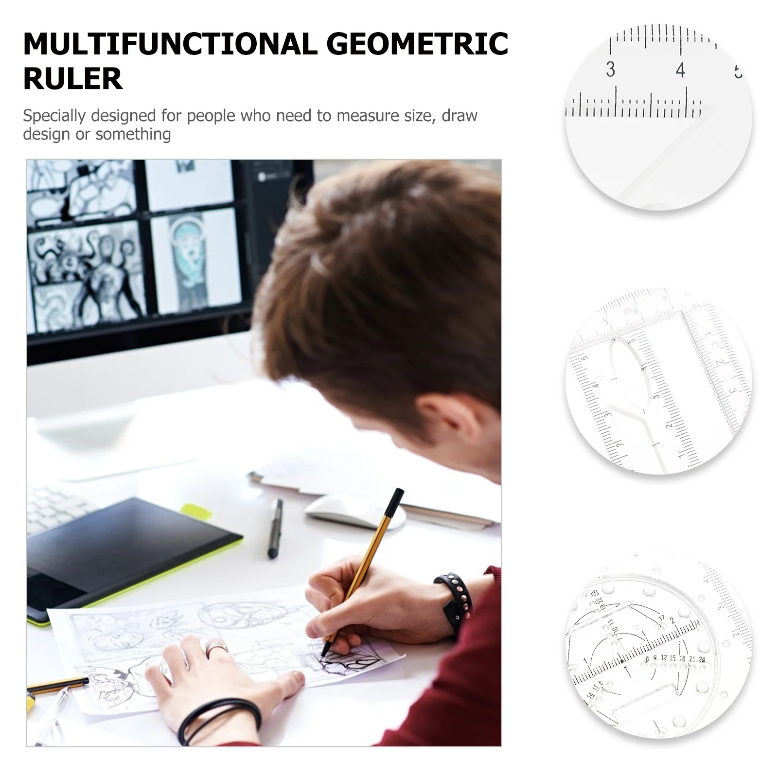 Geometric Drawing Ruler Set Plastic Drawing Templates Random Color for Students Art Design Mathematics Measurement
Geometric Drawing Ruler Set Plastic Drawing Templates Random Color for Students Art Design Mathematics Measurement