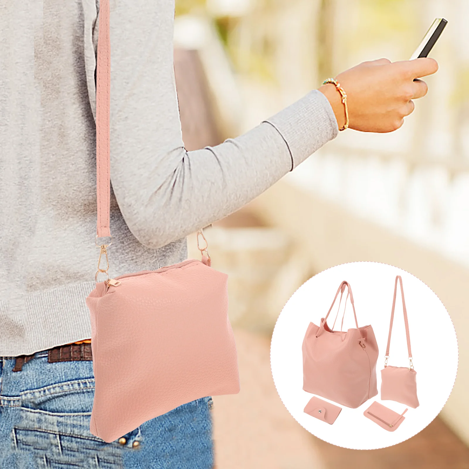 4 Pcs Wallet Fashionable Mother-in-law Bag Handbags for Women Messenger Duffle Pu
4 Pcs Wallet Fashionable Mother-in-law Bag Handbags for Women Messenger Duffle Pu