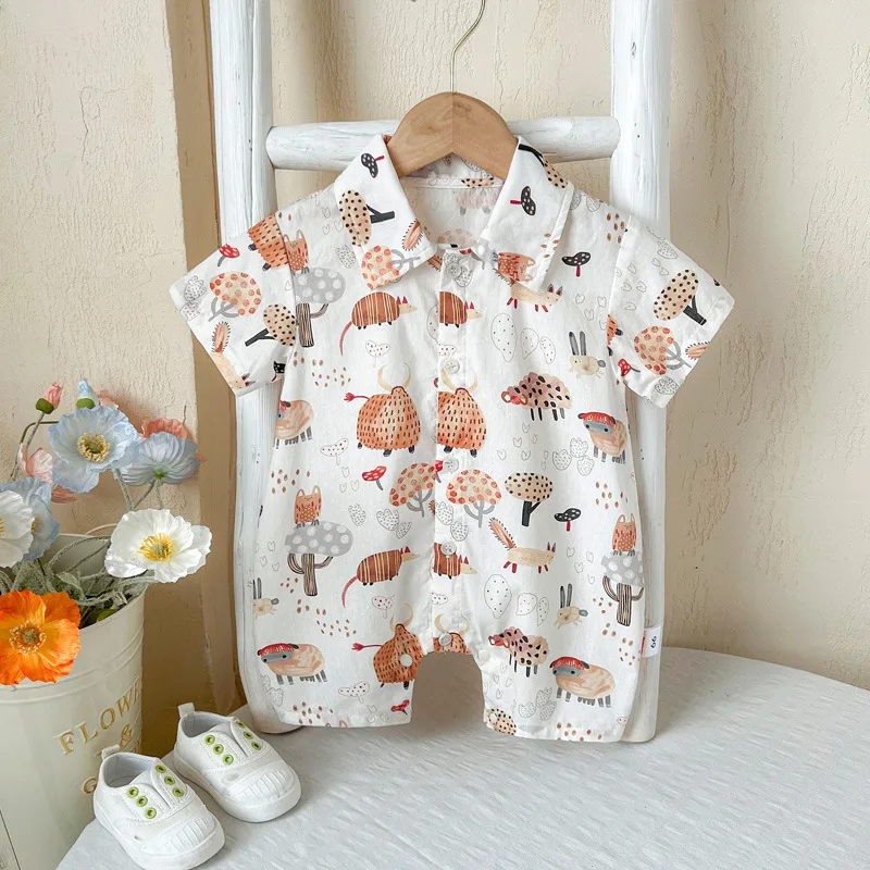 onesie baby class a pure cotton clothes summer clothes thin floral Romper short-sleeved boys' summer out climbing clothes
onesie baby class a pure cotton clothes summer clothes thin floral Romper short-sleeved boys' summer out climbing clothes