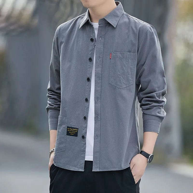 Men's Pure Cotton Long Sleeve Open Cardigan Shirt Casual Flip Collar Workwear Style Spring Autumn Outerwear Fashion Urban
Men's Pure Cotton Long Sleeve Open Cardigan Shirt Casual Flip Collar Workwear Style Spring Autumn Outerwear Fashion Urban