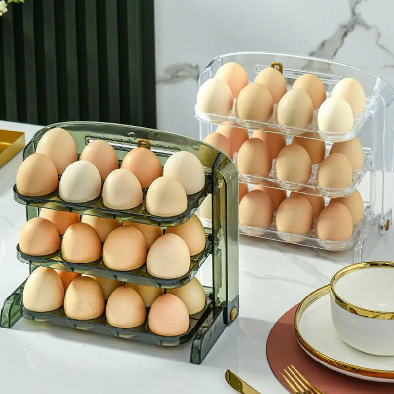 Egg Organizer Holder 3-Tier Egg Rack Foldable Egg Dispenser Space-Saving Egg Organizer Shelf For Kitchen Freezer Countertop
Egg Organizer Holder 3-Tier Egg Rack Foldable Egg Dispenser Space-Saving Egg Organizer Shelf For Kitchen Freezer Countertop