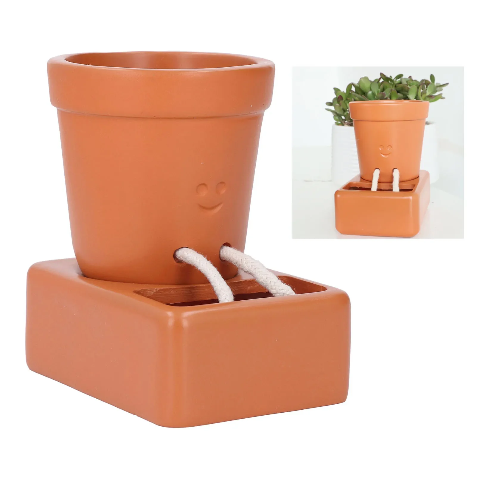 Self Watering Smiling Face Planter Resin Sitting Succulent Planter Flower Pot for Indoor Outdoor Decoration
Self Watering Smiling Face Planter Resin Sitting Succulent Planter Flower Pot for Indoor Outdoor Decoration