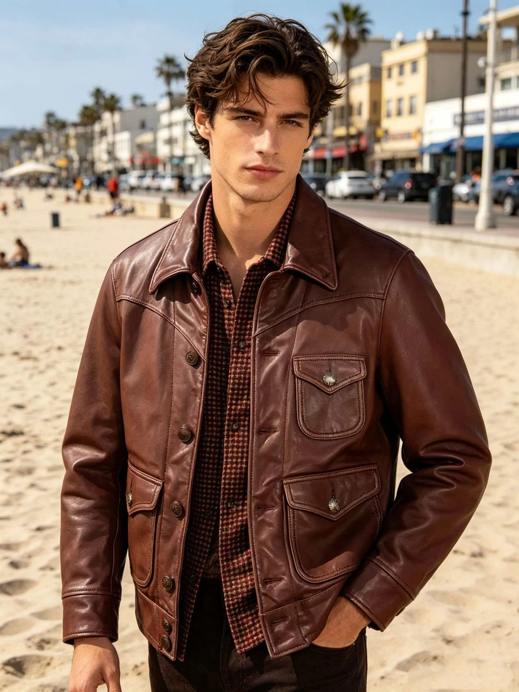 Genuine Natural Sheepskin Turn-Down Collar Single Breasted Coat Red Brown Spring Leather Jacket Men Retro Style Plus Size 4XL
Genuine Natural Sheepskin Turn-Down Collar Single Breasted Coat Red Brown Spring Leather Jacket Men Retro Style Plus Size 4XL
