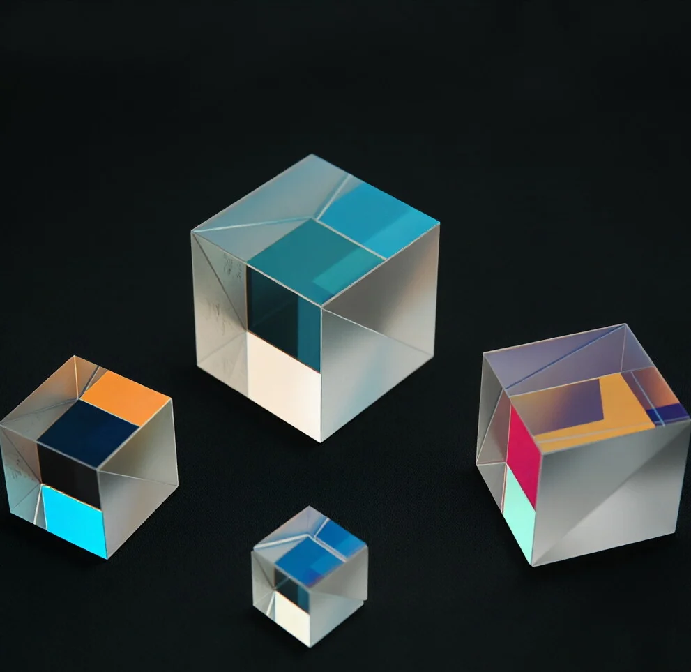 Non-Polarizing Cube Beamsplitter Prism With Custom Coating
