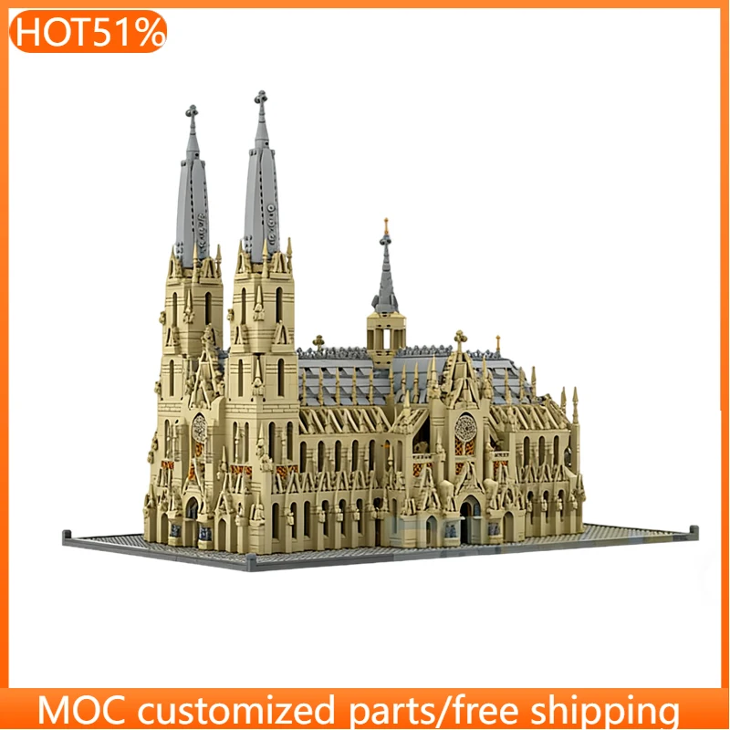 5698 деталей: Сборная модель собора в Кёльне (MOC), модульный конструктор, развивающий творческий набор для мальчиков, подарок на Рождество
5698 деталей: Сборная модель собора в Кёльне (MOC), модульный конструктор, развивающий творческий набор для мальчиков, подарок на Рождество