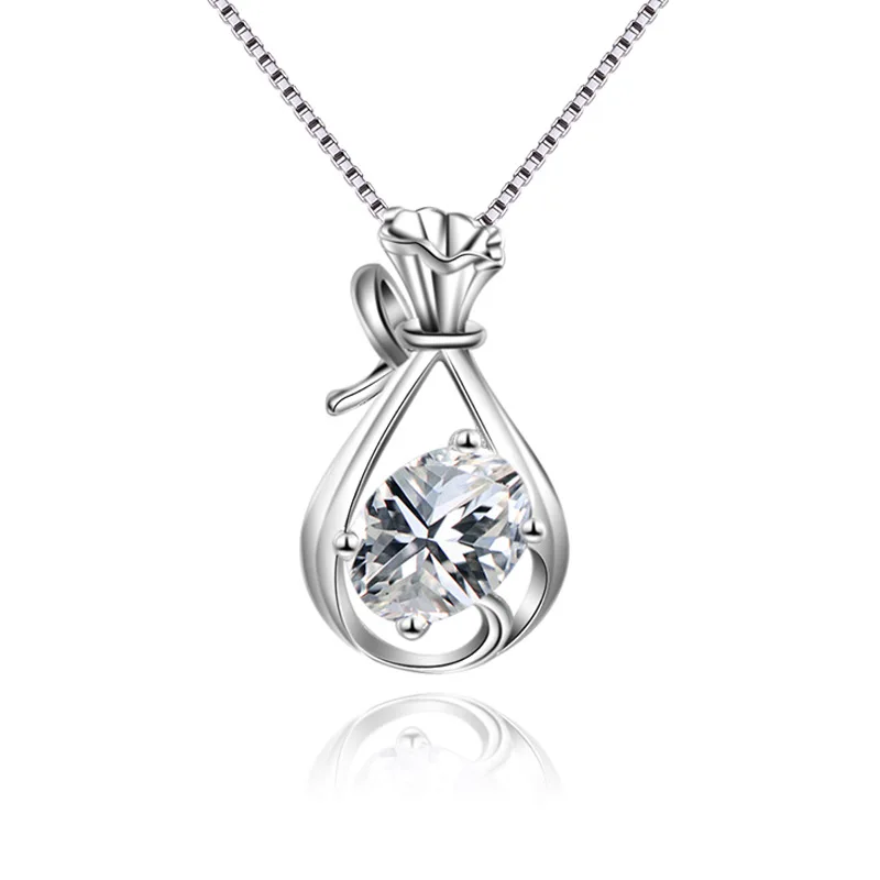 New High Quality 925 Sterling Silver Hollow Cubic zirconia Purse Pendant Necklace Collar Women Elegant Collier Jewelry
New High Quality 925 Sterling Silver Hollow Cubic zirconia Purse Pendant Necklace Collar Women Elegant Collier Jewelry