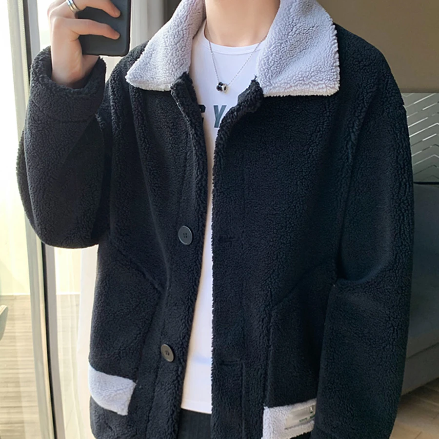 2022 Autumn Winter Winter Fashion Faux Lamb Fur Jackets Male Lapel Imitation Fur Coats Men Thick Warm Casual Outerwear S29
2022 Autumn Winter Winter Fashion Faux Lamb Fur Jackets Male Lapel Imitation Fur Coats Men Thick Warm Casual Outerwear S29