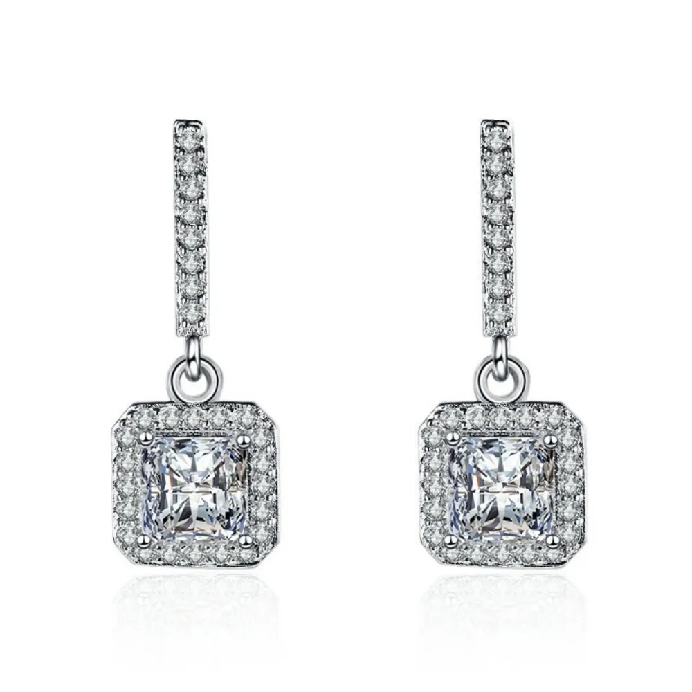 925 Sterling Silver Earrings AAAAAA Cubic Zirconia Pendant Earrings for Women Elegant Birthday Wedding Party Jewelry Gift
925 Sterling Silver Earrings AAAAAA Cubic Zirconia Pendant Earrings for Women Elegant Birthday Wedding Party Jewelry Gift